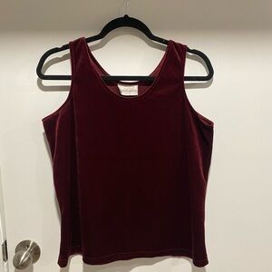 Vintage Velvet Wine Tank Top